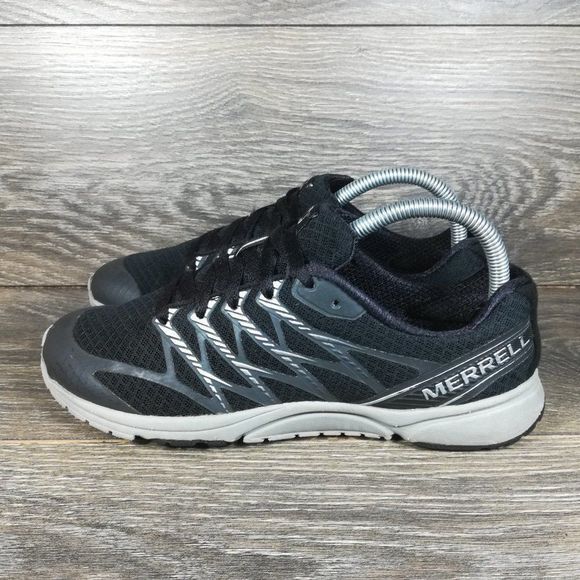 Merrell Bare Access Ultra Black Silver Running Shoes (J559582) Women's 8.5 - Picture 3 of 8